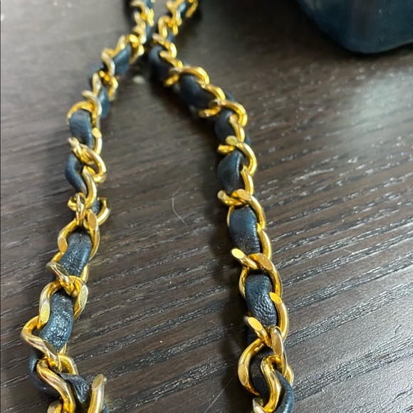 Chanel Blue Quilted Jersey Fabric Vintage Medium Classic Double Flap Bag - Picture 5 of 6